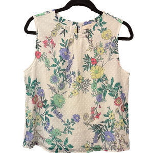 LOFT Multicolor Floral Sleeveless LIghtweight Blouse